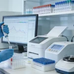 医生与患者家属在诊室内沟通病情