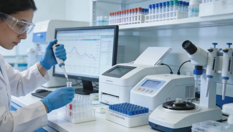 医生与患者家属在诊室内沟通病情