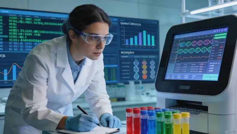 患者整理个人用药清单和病历的示意图