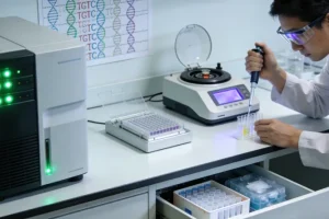 医生与肺癌患者面对面沟通病情的场景