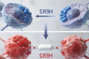 一位患者困惑地看着布满英文缩写的基因检测报告