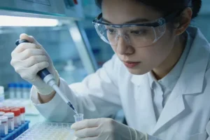 医生为患者解读甲胎蛋白（AFP）血液化验单