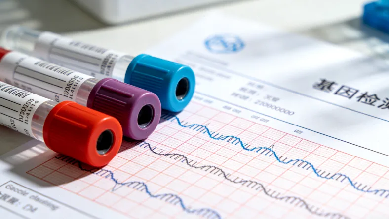 医生与患者家庭进行遗传咨询的场景