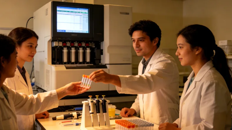 孩子在教室佩戴助听器听课的场景