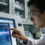 健康足细胞与受损足细胞电镜对比图