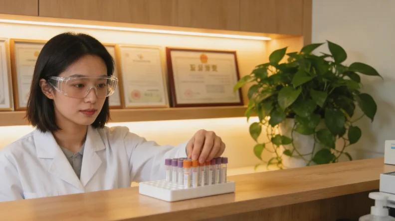 医生与年轻患者讨论肾脏B超结果