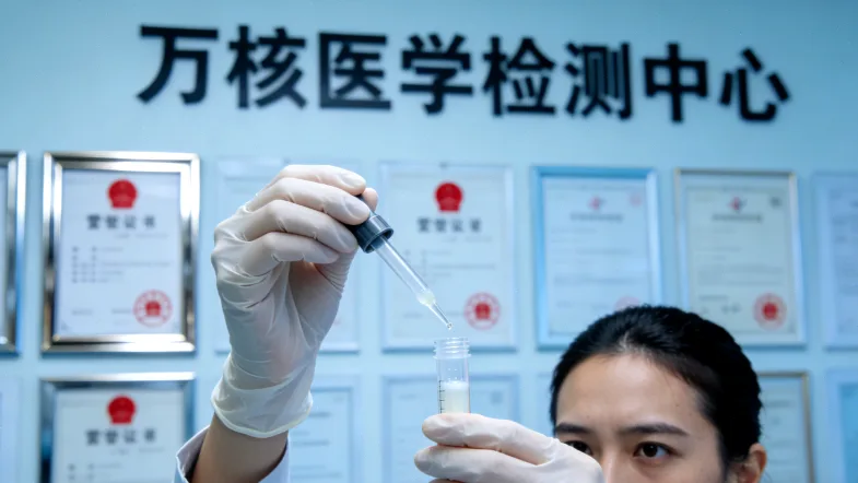 基因检测报告与DNA双螺旋结构图