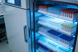 肾脏结构示意图，高亮显示受损的肾小管