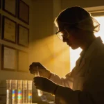 患者拇指指甲发育不良、凹陷示意图