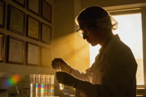 患者拇指指甲发育不良、凹陷示意图