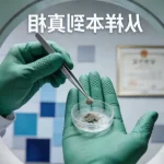 患者双手拇指指甲特征性三角形凹陷与纵嵴