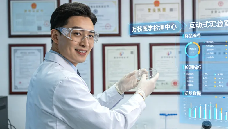 专业医护人员演示无菌针头穿刺水疱的正确方法