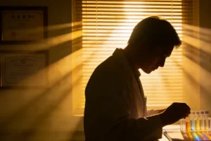 非粘性硅胶敷料轻柔覆盖皮肤伤口示意图