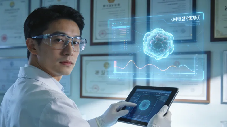 眼科医生正在为幼儿进行眼底筛查