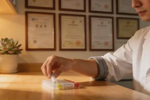 色素失禁症典型皮肤四期演变示意图