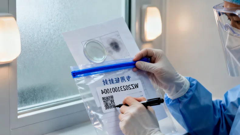 婴儿腿部特征性线状水疱与色素沉着