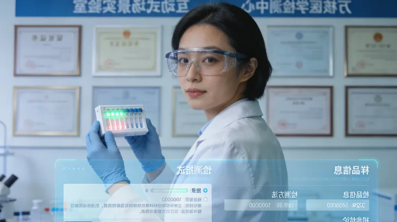 新生儿正在进行听力筛查测试