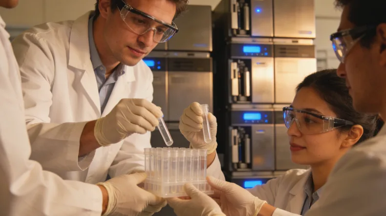 医生为婴儿进行耳声发射（OAE）听力筛查