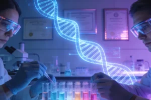 斑驳病典型临床表现：额部白发与胸前白斑