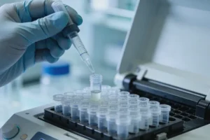 斑驳病患儿典型额部白色额发与白斑