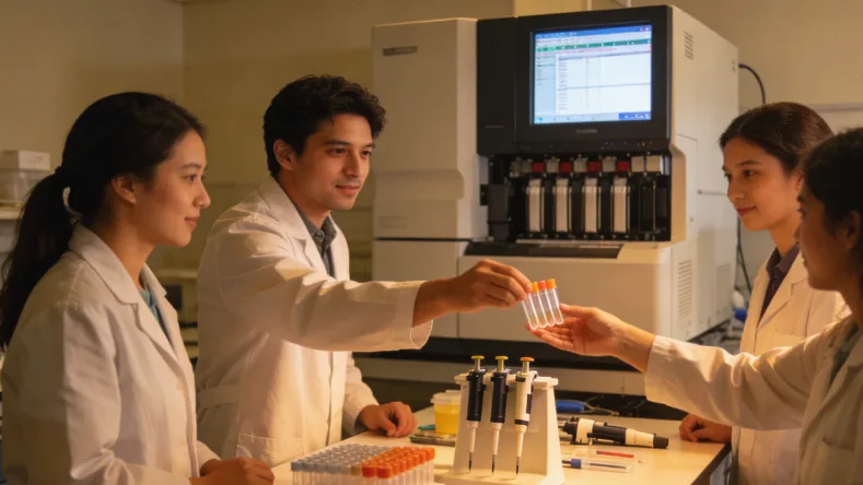 温和的儿童沐浴露与保湿霜产品示意