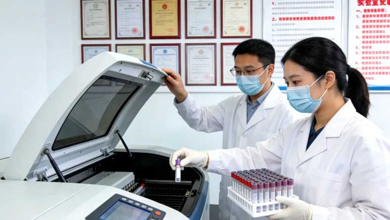 斑驳病典型表现：额部白色发绺与胸前白斑