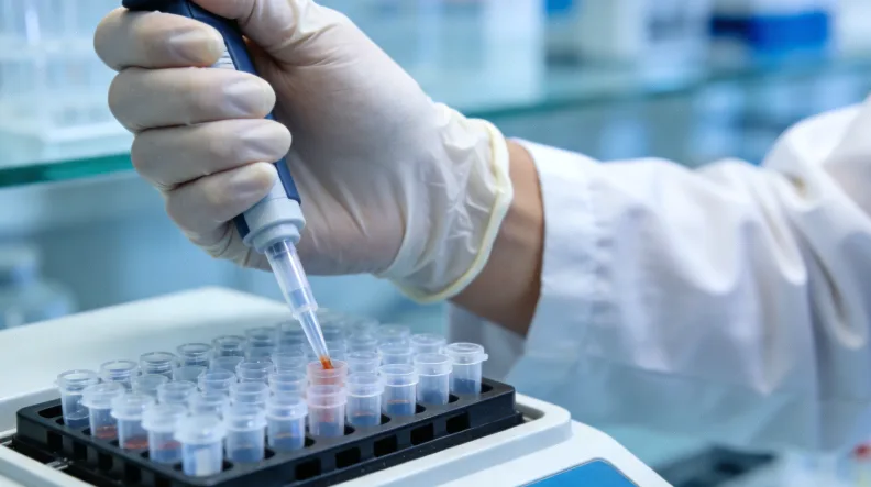 医生正在为婴儿进行无创性出汗功能测试