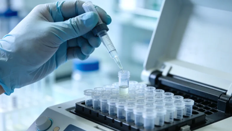 医生与家长共同查看孩子评估报告