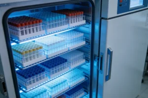 德朗热综合征患儿典型面部特征示意图