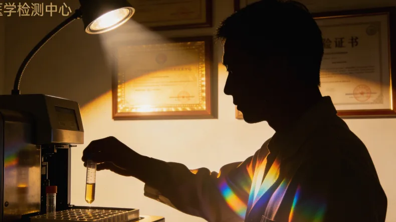 医生为患儿进行超声心动图检查场景