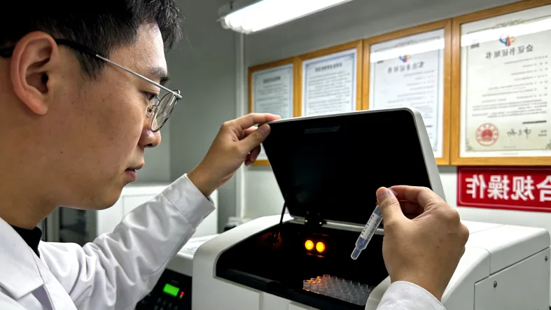 风湿科医生为患者进行关节超声检查