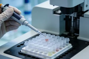 医生与乙肝大三阳肿瘤患者沟通病情示意图