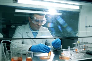 医生与患者共同查看基因检测报告