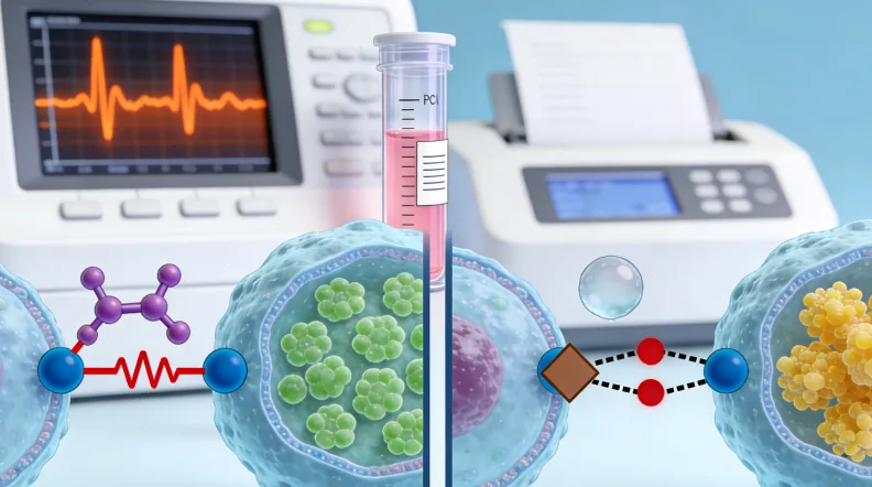 一位消费者正在电脑前查看复杂的基因检测报告图表