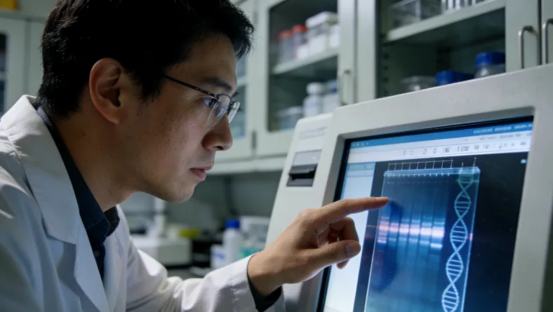 医生与患者讨论基因检测报告