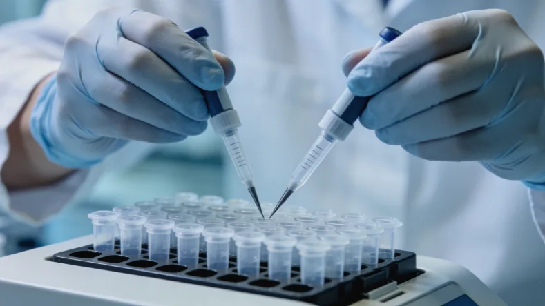 医生与少数民族患者共同查看基因检测报告