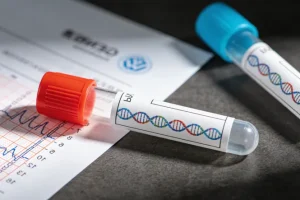 医生与患者讨论基因检测报告