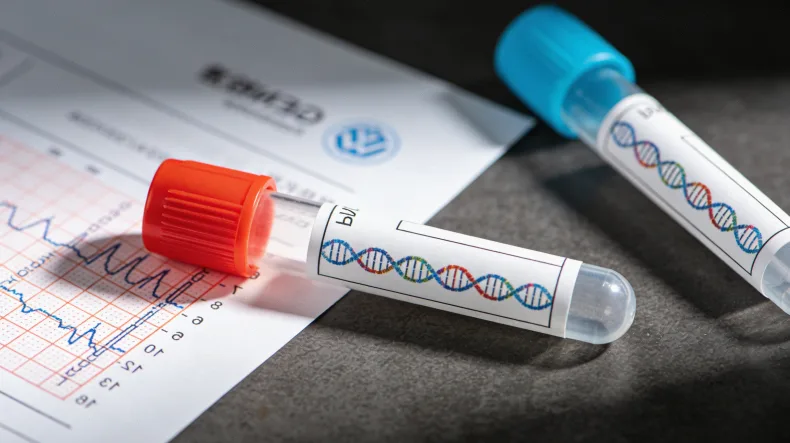 医生与患者讨论基因检测报告