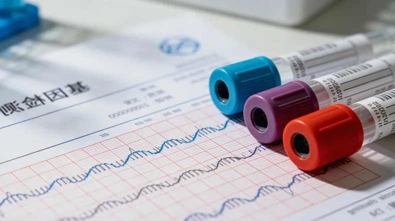 对比图：消费级基因检测套盒与临床检测报告