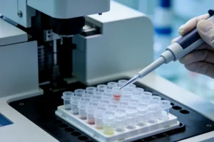 心脏支架与靶向药胶囊相遇的示意图