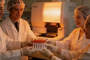 肺部CT影像与基因测序数据流对比图