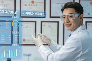 医生在电脑前认真分析基因检测报告图谱