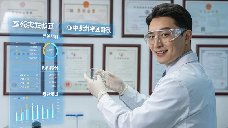 医生在电脑前认真分析基因检测报告图谱