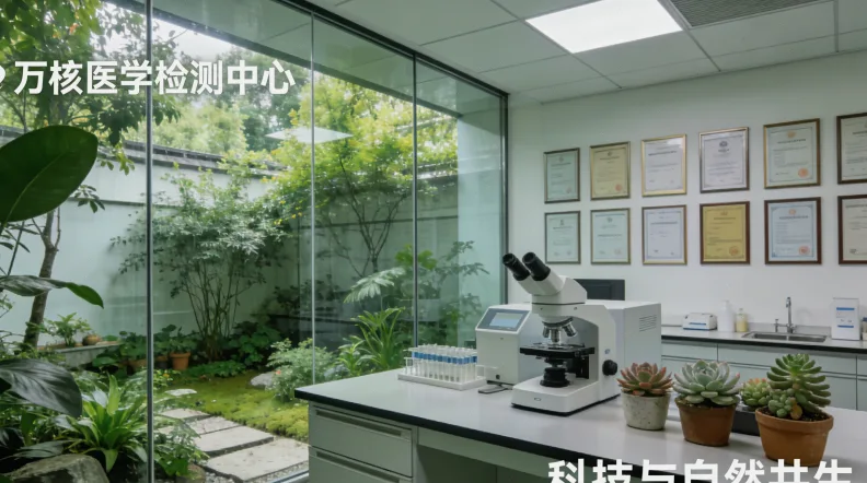 患者手持基因检测报告与医生沟通的示意图