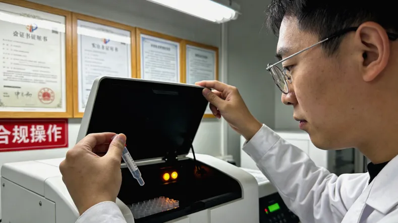 医生与患者共同查看基因检测报告