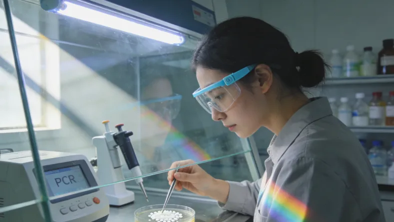 医生与患者共同查看基因检测报告