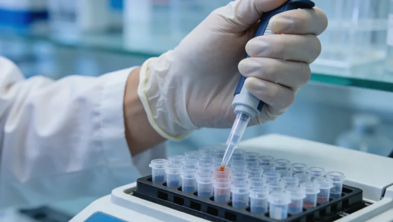 DNA双螺旋结构示意图，象征基因稳定性