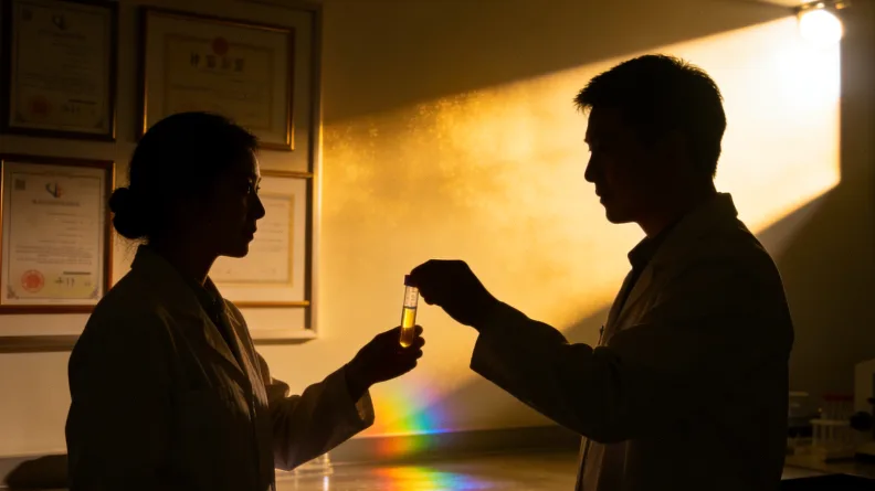 医生与患者共同查看基因检测报告