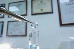 宝宝脸颊出现红色过敏性皮疹特写