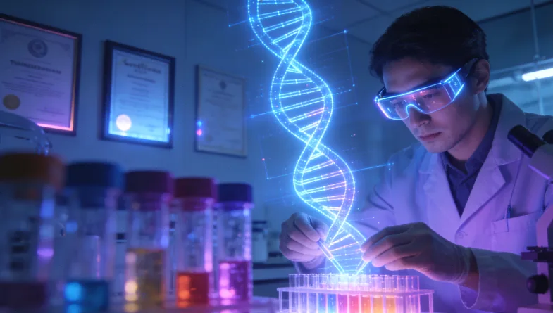 基因检测实验室分析DNA流程简图